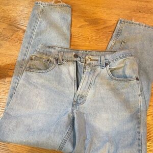 Vintage distressed light wash Levi jeans
